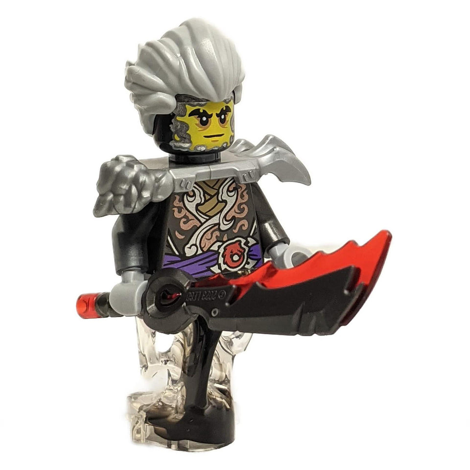 LEGO Minifigura Cinder - Gris Oscuro Perla y Plana Silver Armadura, Piernas Fantasma (71818) - njo901wpnew - imagen frontal