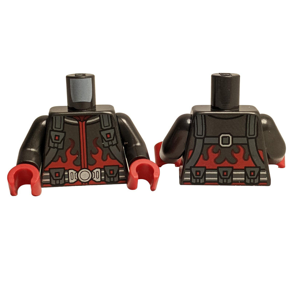 Torso with Black and Red Armor Pattern