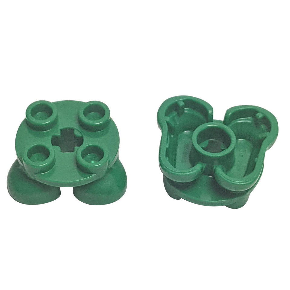 Gambe con Piastra Rotonda 2 x 2 e Foro per Assale - 2 Piedi 