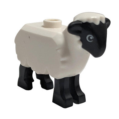Sheep with Black Head and Legs and Eyes Pattern