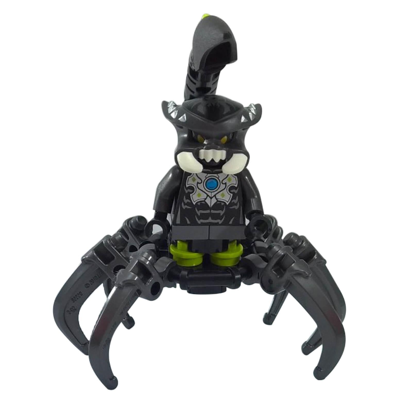 LEGO® Scutter-minihahmo Skorpioni-heimon mekaanisilla kynsijaloilla ja piikkitoukalla, Legends of Chima -setistä 70129.
