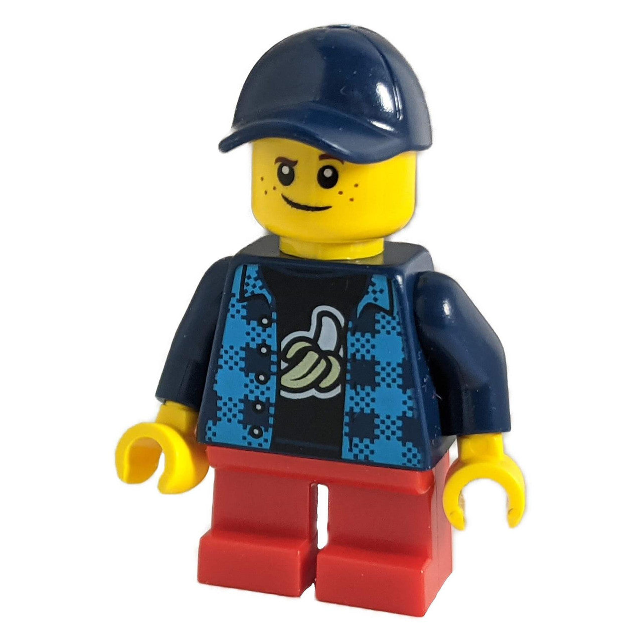 LEGO Minifigurka Chlapec s křivou Tmavě Modrá čepicí - twn426new