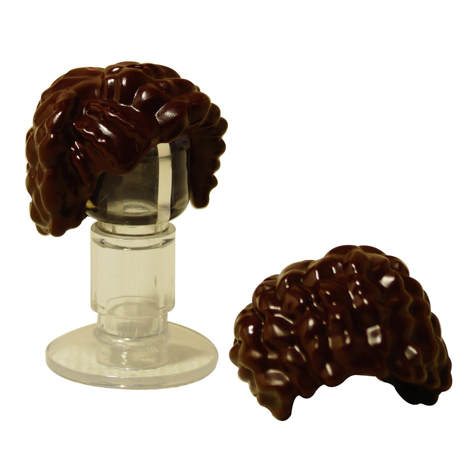 Lego Corn Rows LEGO® Mini-Doll Hair with Curls and Corn Rows – Dark Brown – www.choose ...