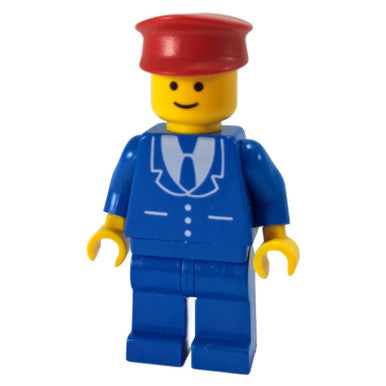 Suit with 3 Buttons Blue - Blue Legs, Red Ha
