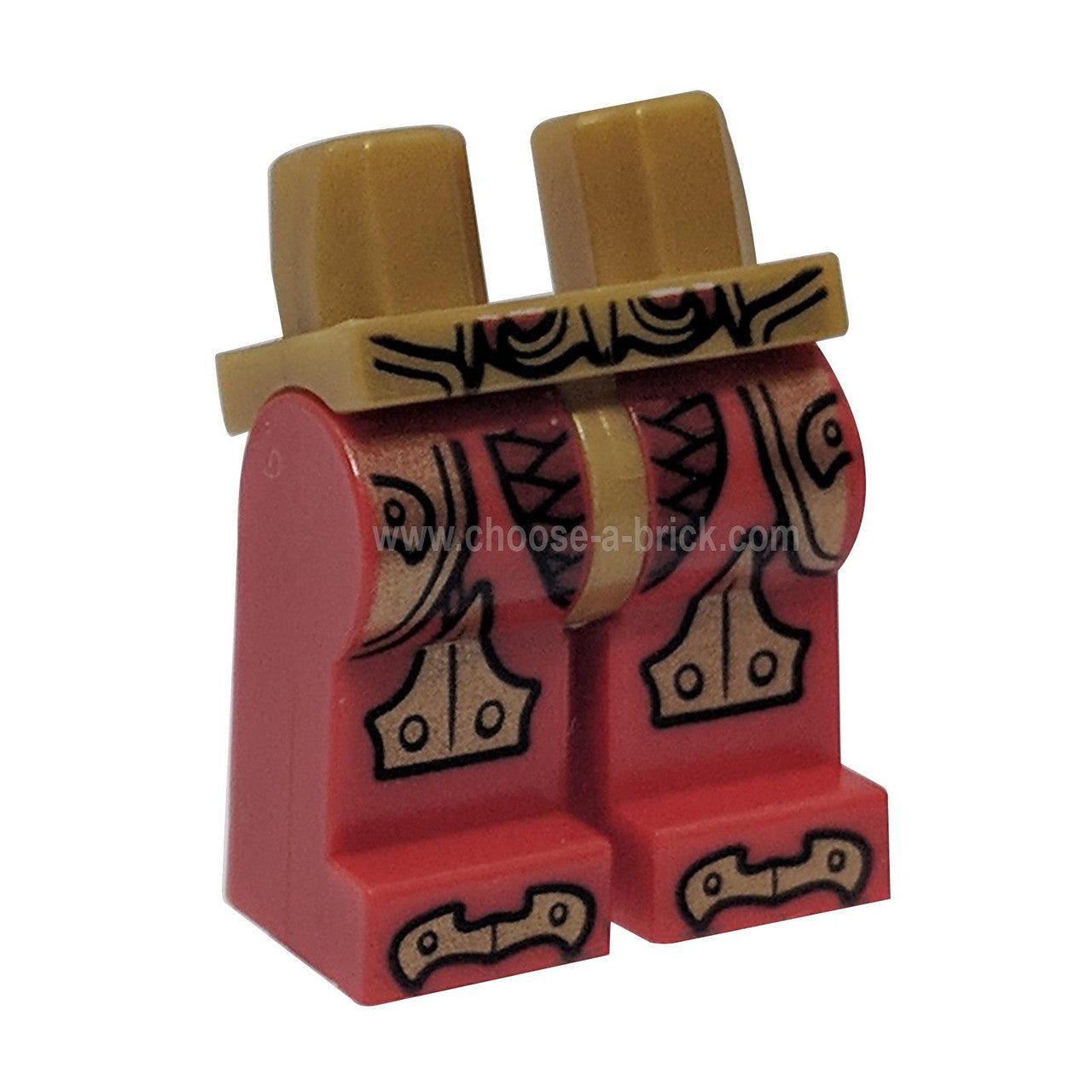 Lego Red Rope Equip with LEGO® Red Legs with Gold Belt and Armor Pattern | Choose-a ...