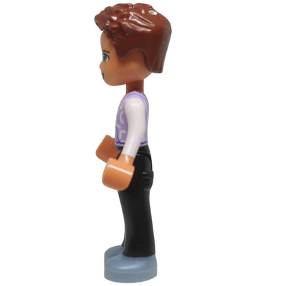 Side view of LEGO® Friends Felix mini-doll frnd0532 from Set 41711 Emma's Art School