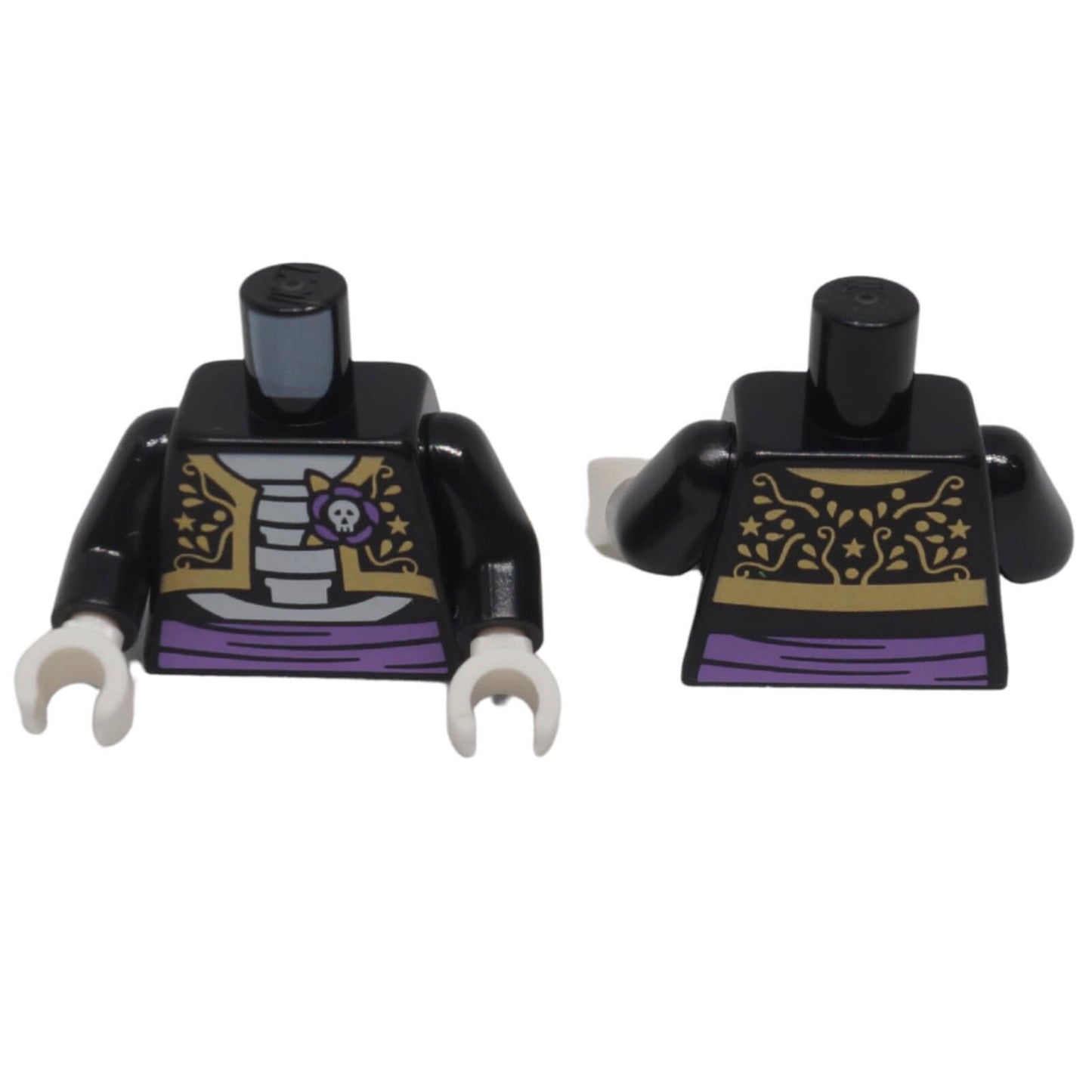 LEGO® female minifigure torso 973pb6377c01 with ornate jacket and skull brooch print