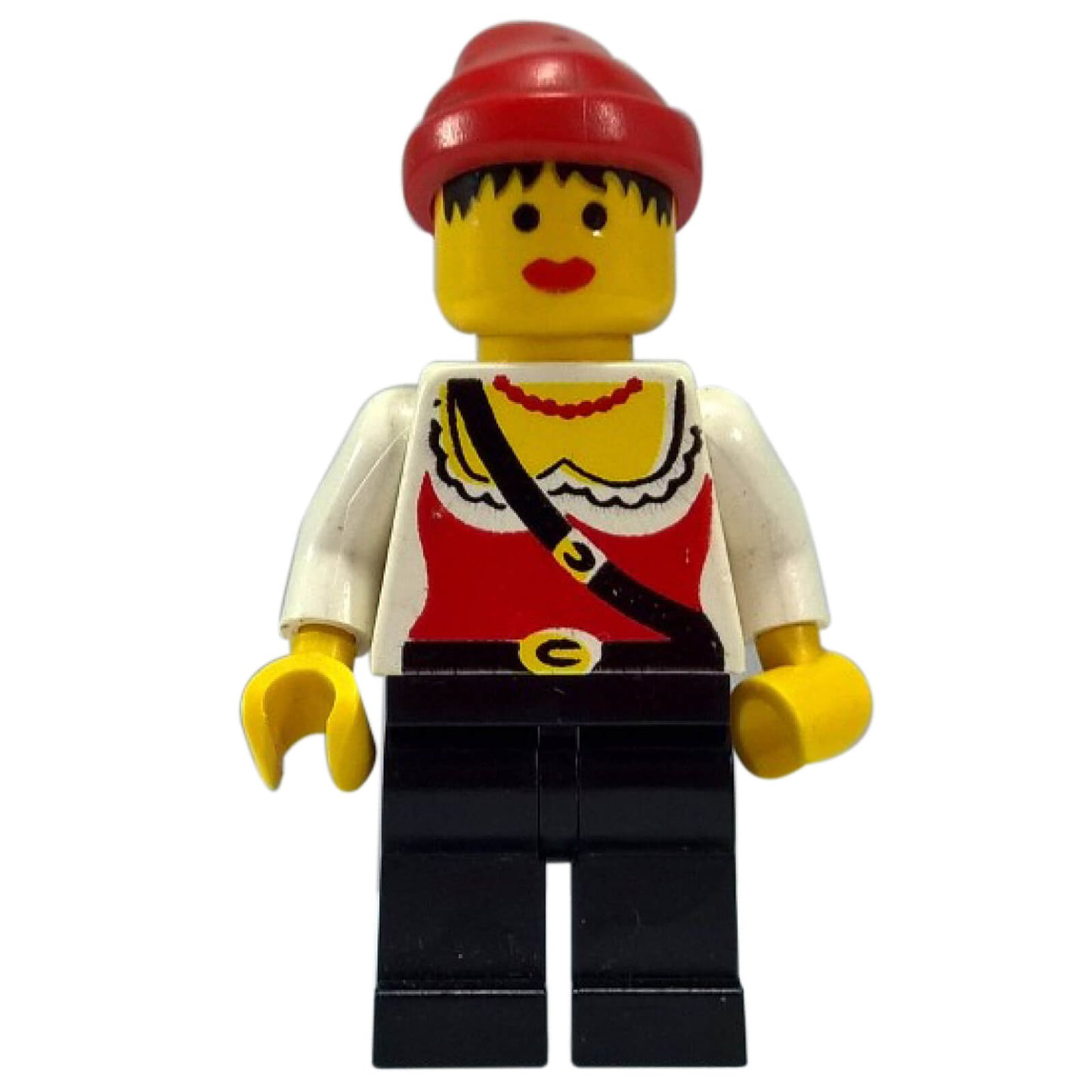 LEGO Female Pirate Minifigure pi057 with Red Bandana and Black Legs