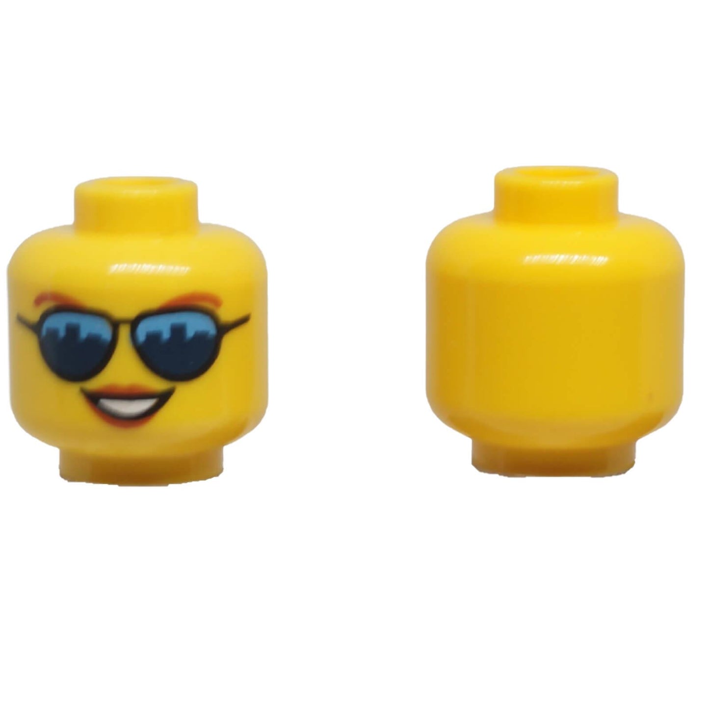 LEGO® Female Minifigure Head 3626pb3326 with Reflective Sunglasses and Smile