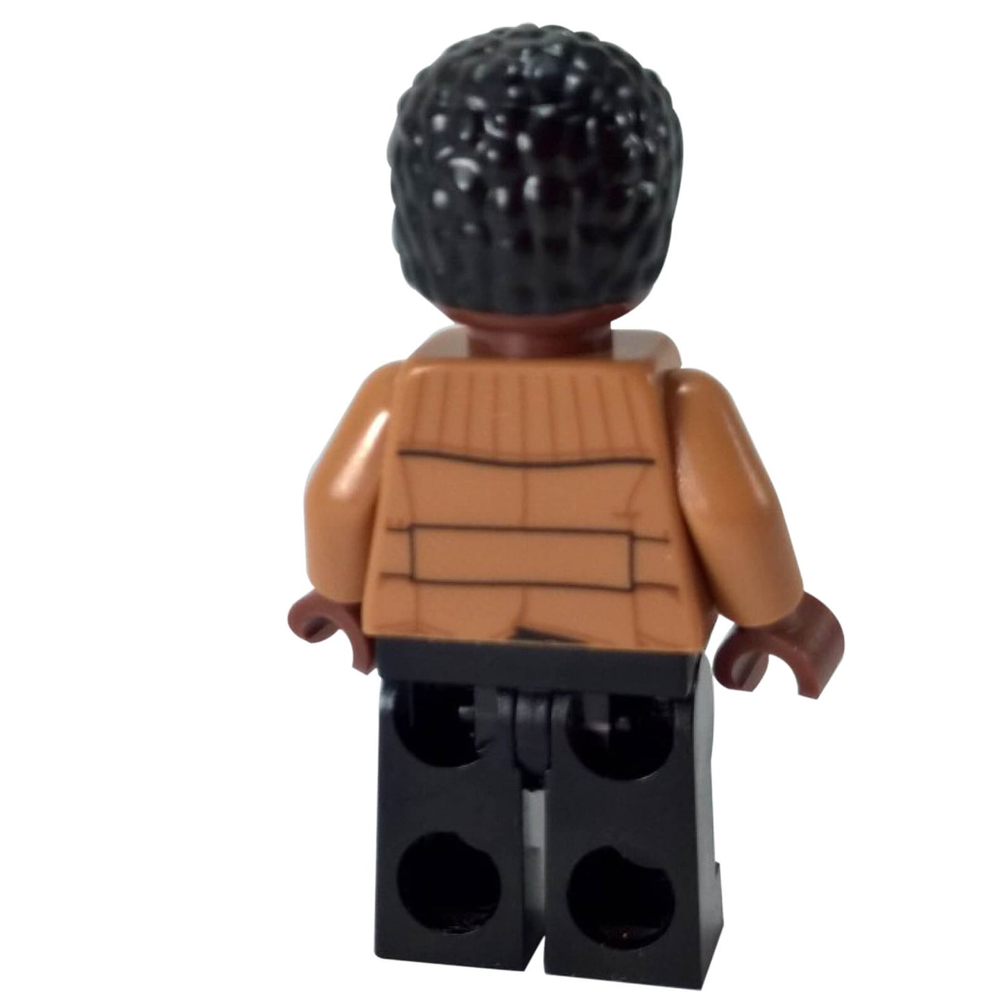 LEGO® Finn minifigure sw0676 back view with tan Resistance jacket and black legs from Star Wars