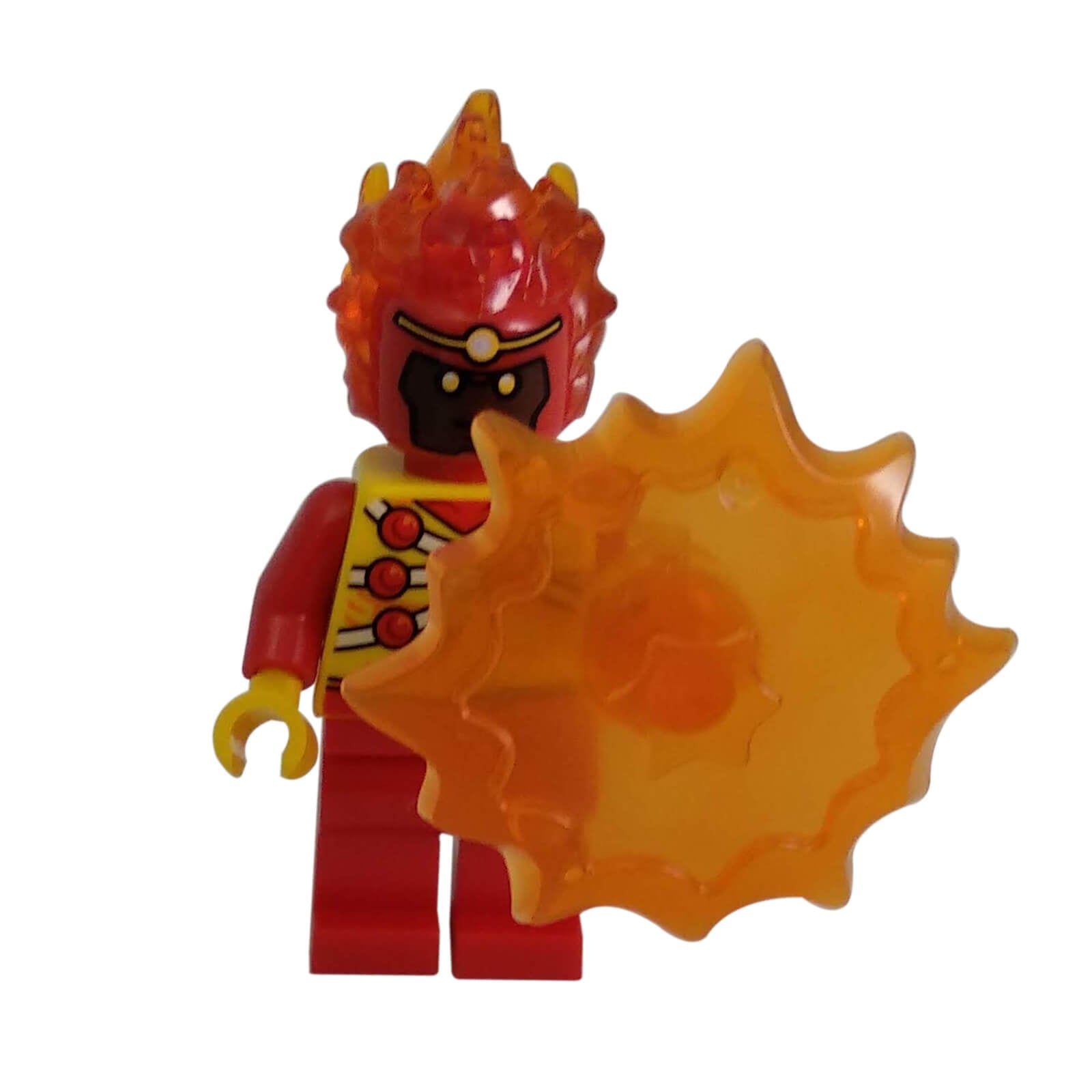 Firestorm LEGO® minifigure sh457 with translucent energy blast element
