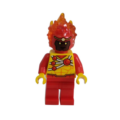 Firestorm LEGO® minifigure sh457 red suit translucent flame hair