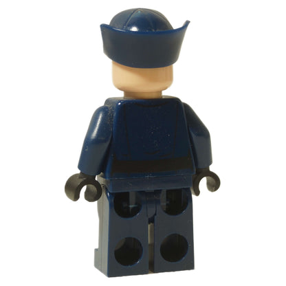 LEGO Star Wars First Order Officer minifigure sw0832 with dark blue uniform and cap, back profile
