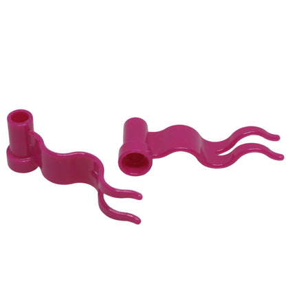 Magenta  4 x 1 wave flag piece, right-facing, for banners and flags
