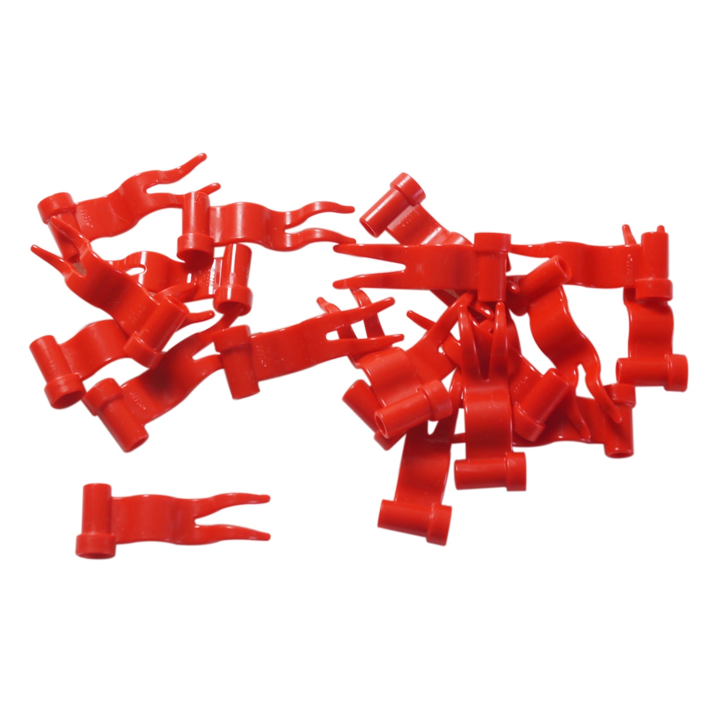Red 4 x 1 wave flag piece, right-facing, for banners and flags
