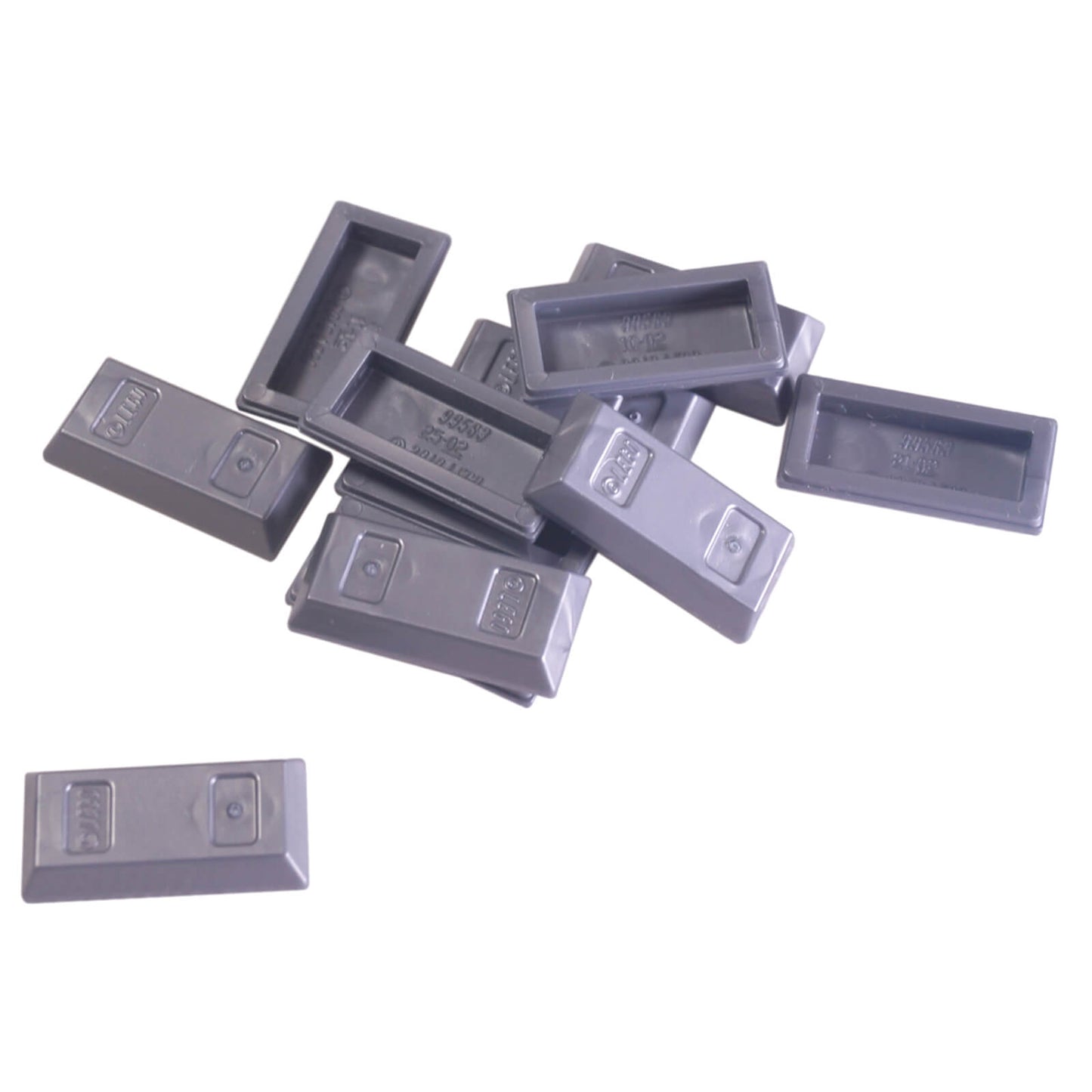 Flaches Silber LEGO® Minifigur Utensil Goldbarren / - ingot, verwendet als Schatz, Barren oder dekoratives Zubehör
