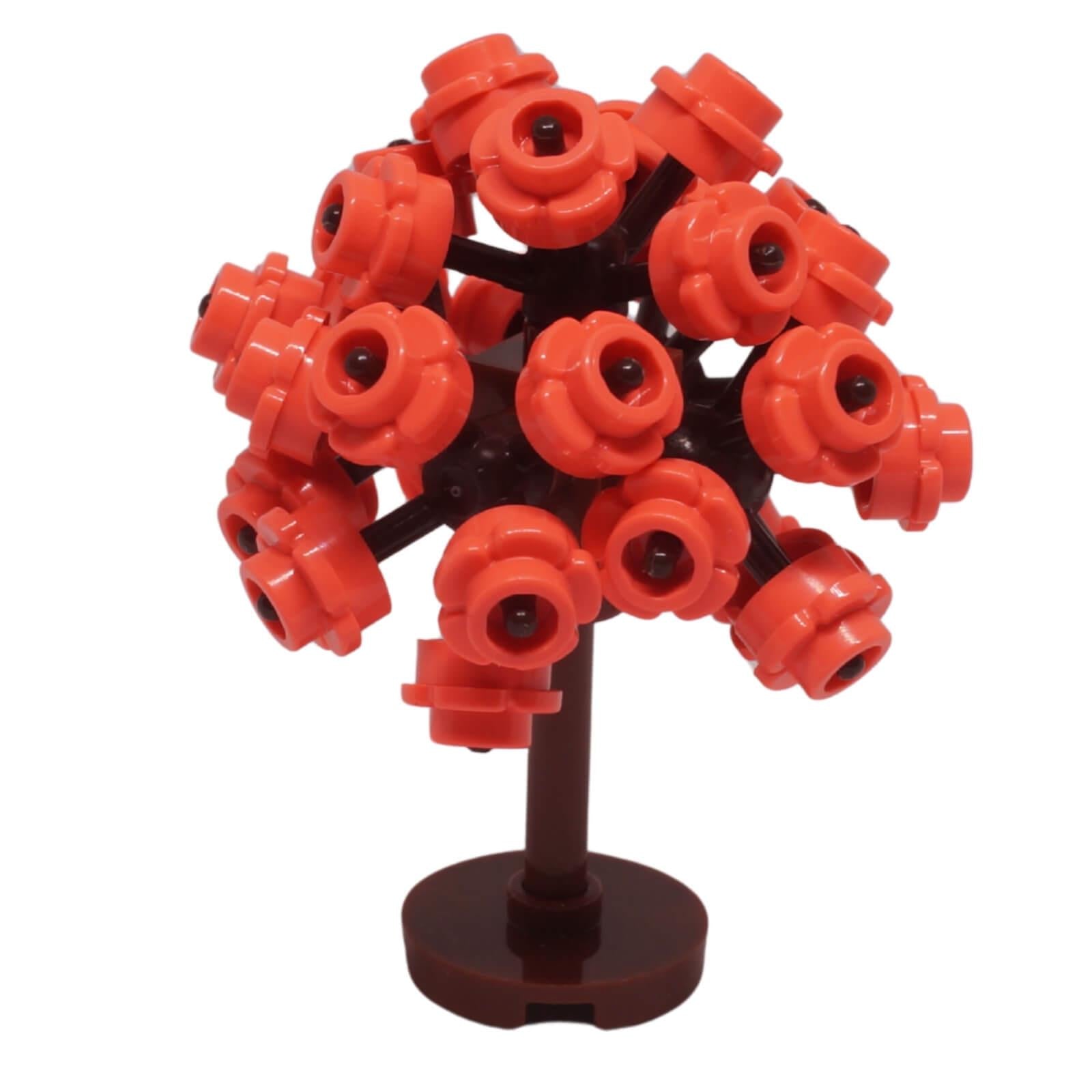 LEGO® assembled flower tree display build coral