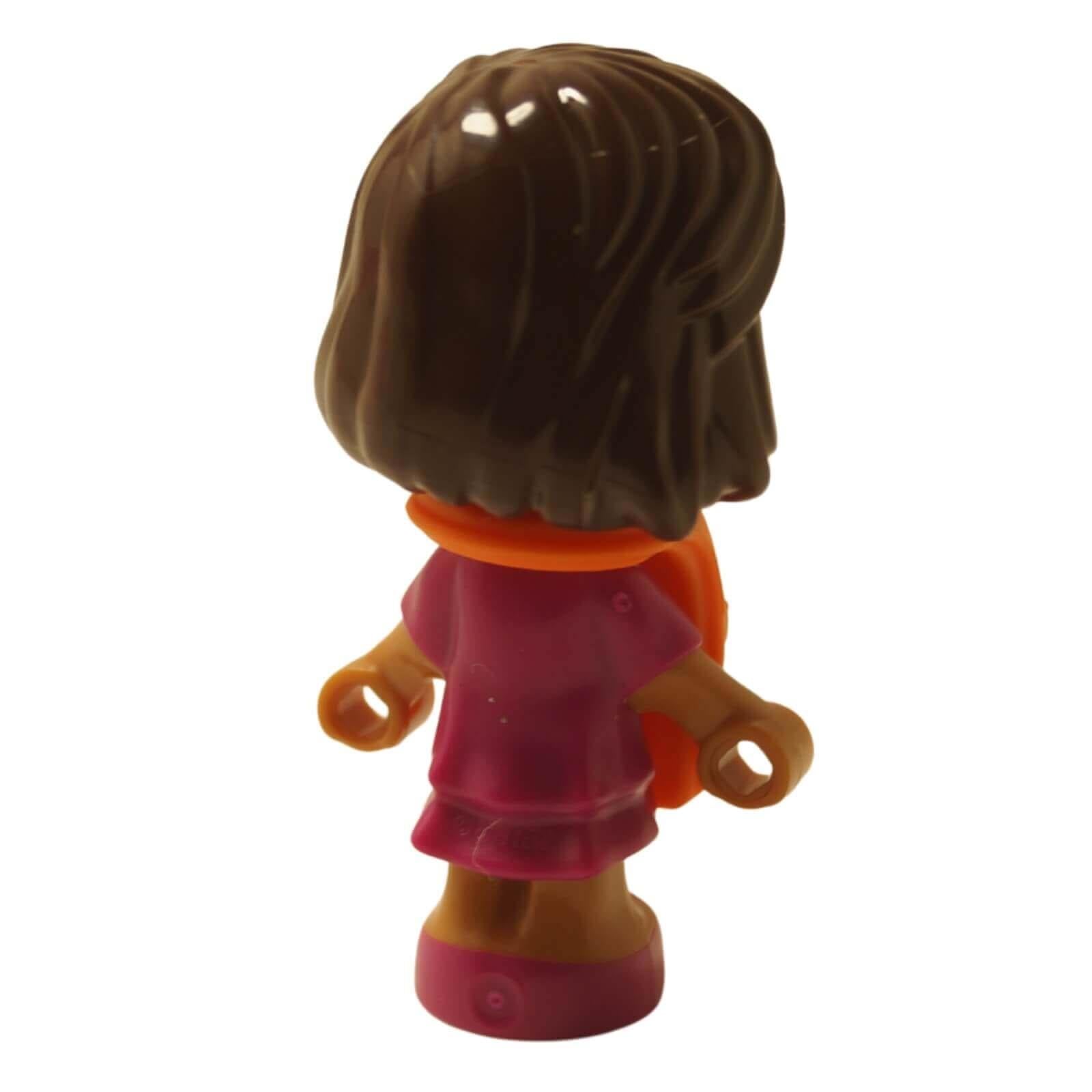 Muñeca micro de Friends Alba vestido magenta chaleco salvavidas naranja vista trasera frnd0884
