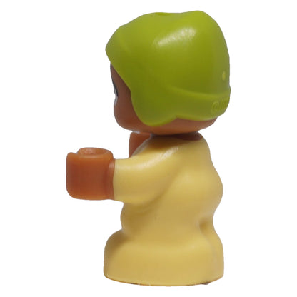LEGO® Friends Amalia baby micro doll frnd0775 side view showing rounded cap and compact baby body mould