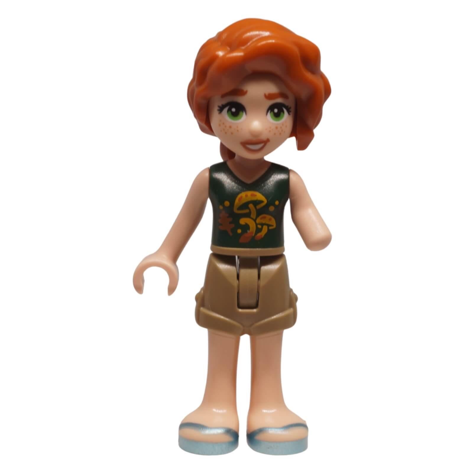 LEGO® Friends Autumn minifigure frnd0711 with mushroom top and orange hair