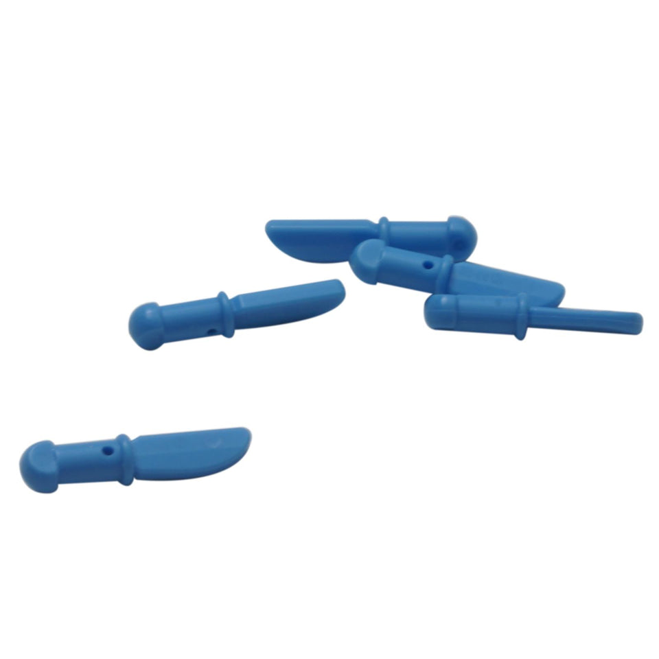 Medium blue cutlery knife accessory small utensil piece for kitchen and food builds
