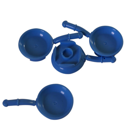 Medium blue frying pan accessory small kitchen cookware piece
