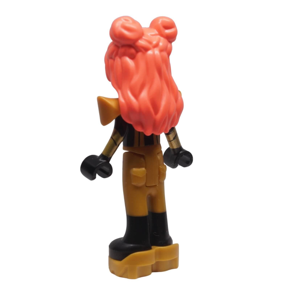 LEGO® Friends Ley-La Paisley persona mini-doll frnd0707 back view showing long hair, double buns and platform footwear