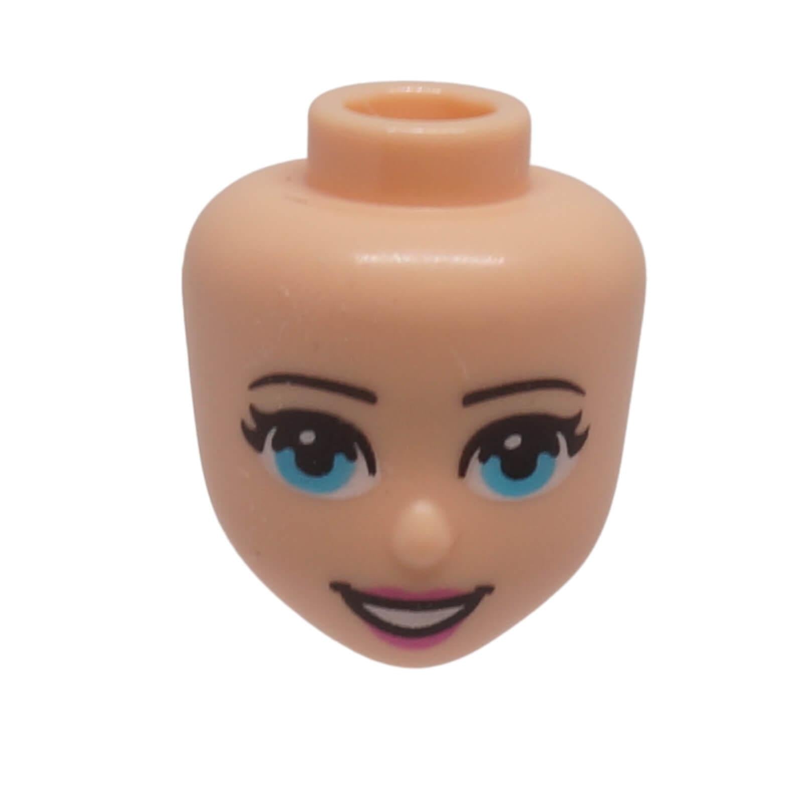 LEGO® Friends mini-doll head with medium azure eyes 37592