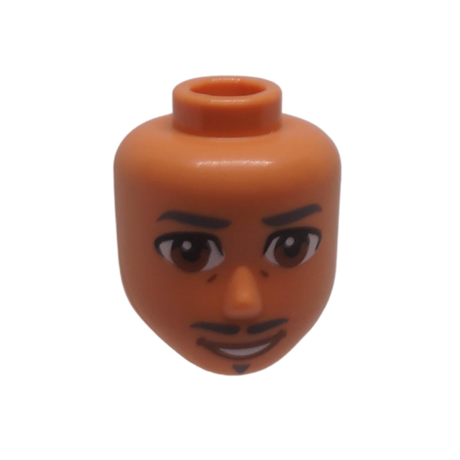 LEGO Friends mini doll male head with goatee moustache and smile pattern part 109891