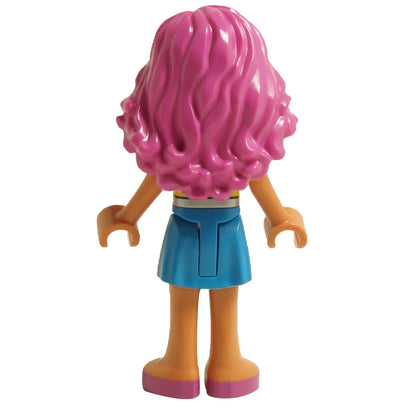 Back view of LEGO® Friends Nadia mini-doll with detailed vest and casual outfit from the Friends series