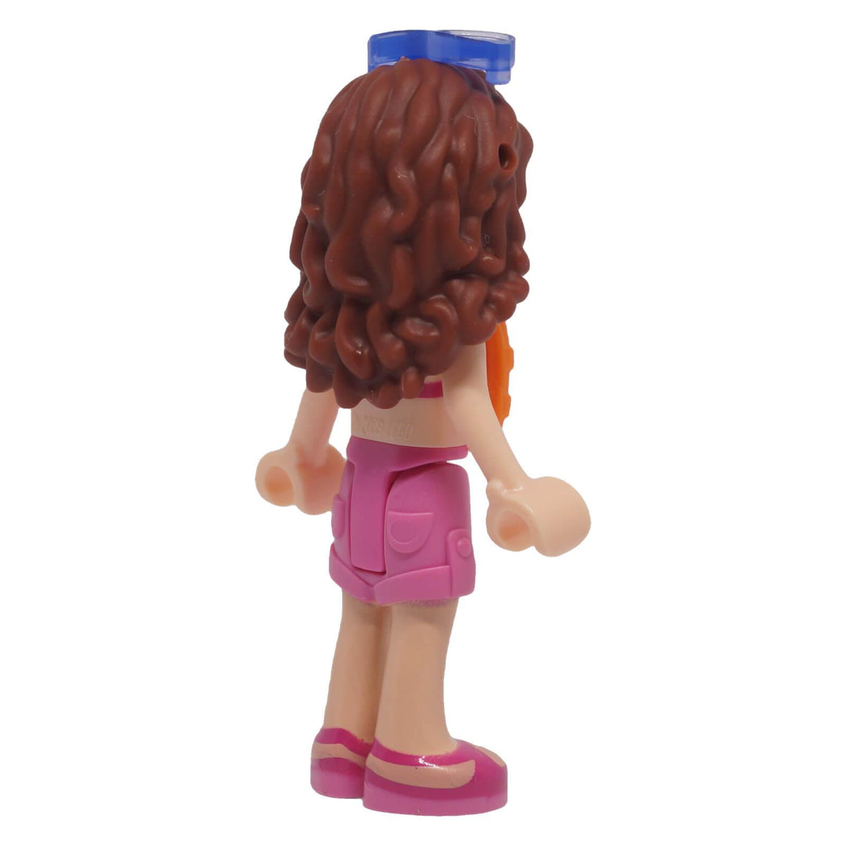 LEGO Friends Olivia frnd0230 mini-doll rear view with wavy brown hair