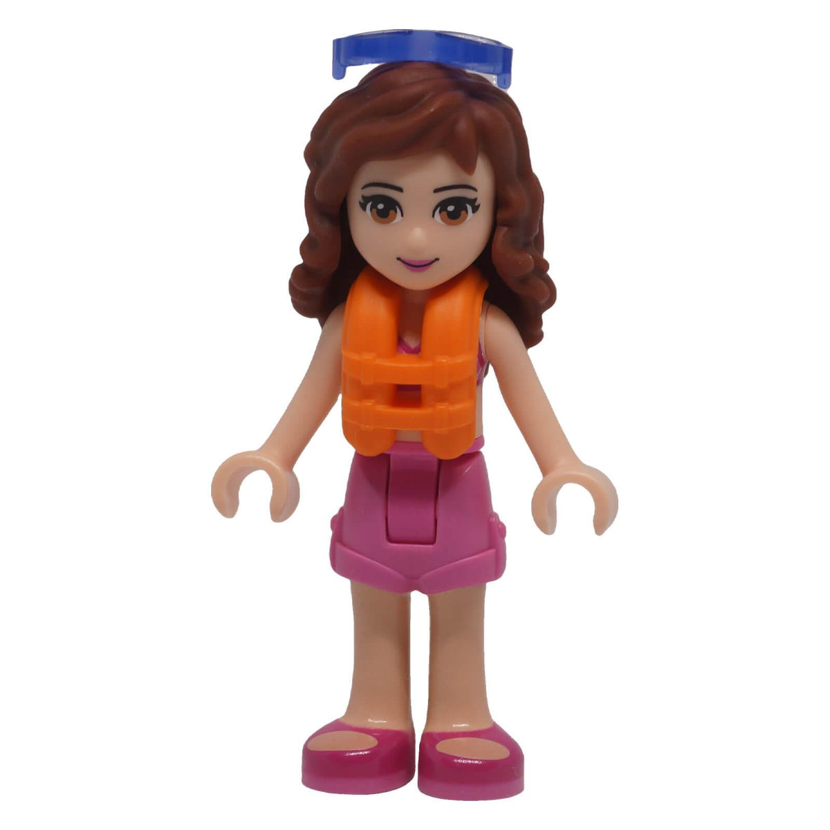 LEGO Friends Olivia frnd0230 mini-doll with orange life jacket front view