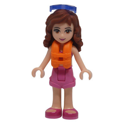 LEGO Friends Olivia frnd0230 mini-doll with orange life jacket front view
