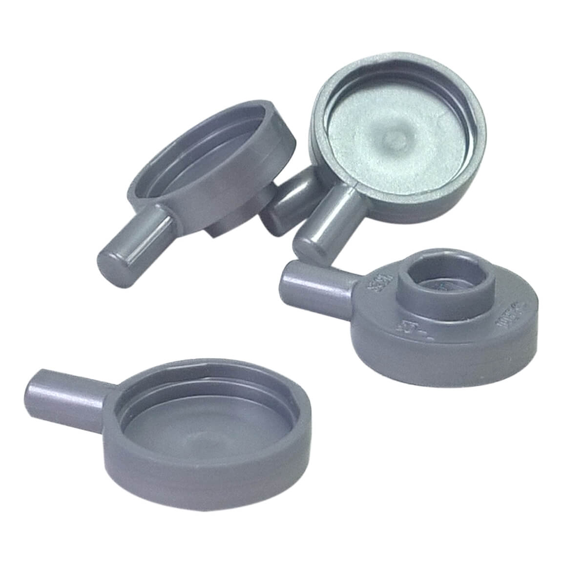 LEGO® frying pan kitchen accessory part 4528 in flat silver