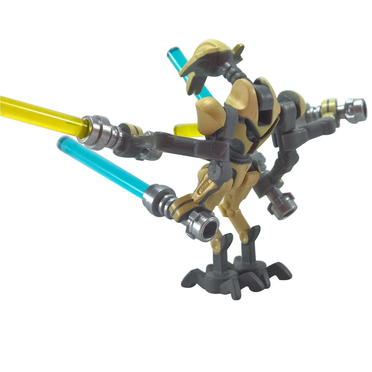 LEGO General Grievous minifigure sw0254 with printed armor and multi-limb body, back