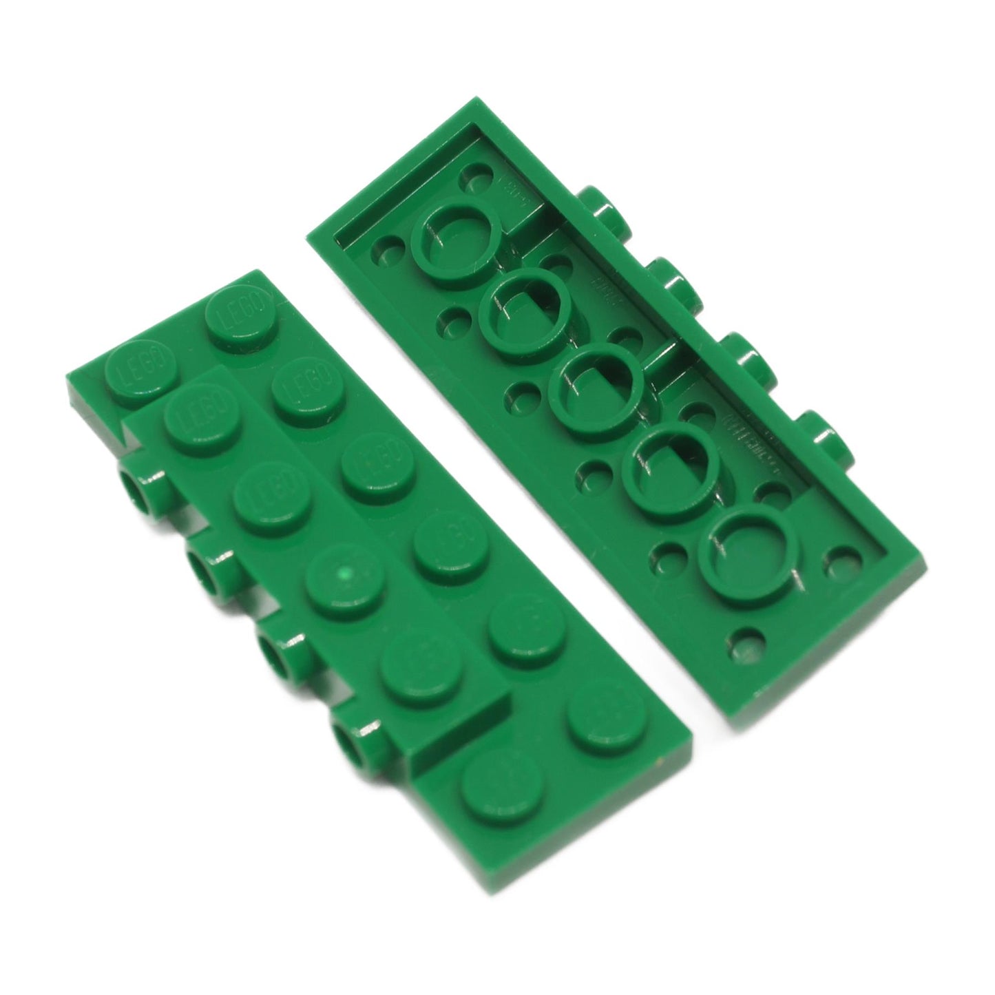 placa modificada verde 87609 2 x 6 x 2/3 con 4 studs en el lado parte de conexión de construcción
