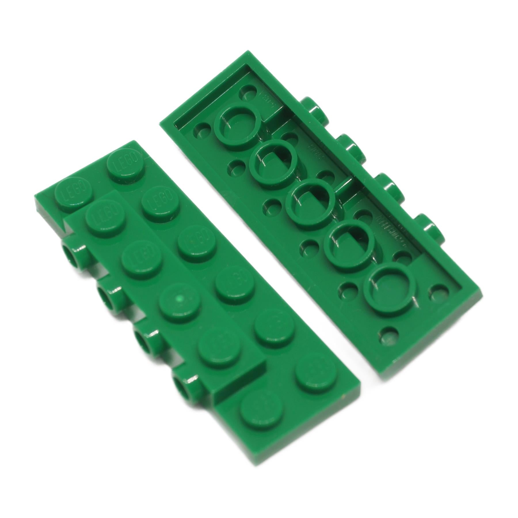 placa modificada verde 87609 2 x 6 x 2/3 con 4 studs en el lado parte de conexión de construcción
