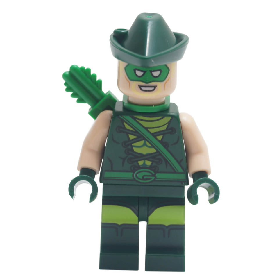 Green Arrow LEGO® minifigure sh465 dark green hat feather
