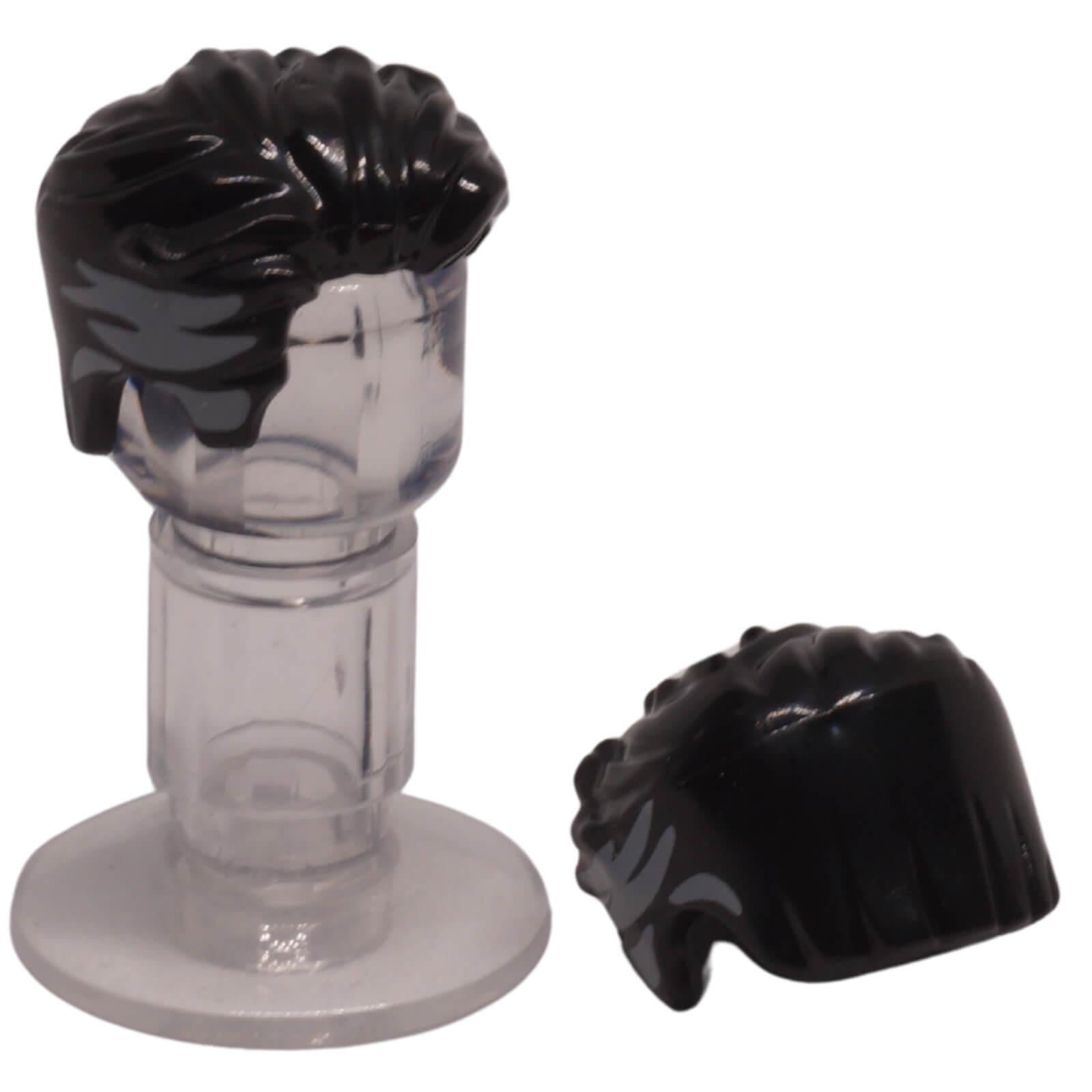 LEGO® swept hair piece with gray streak details 23186pb01