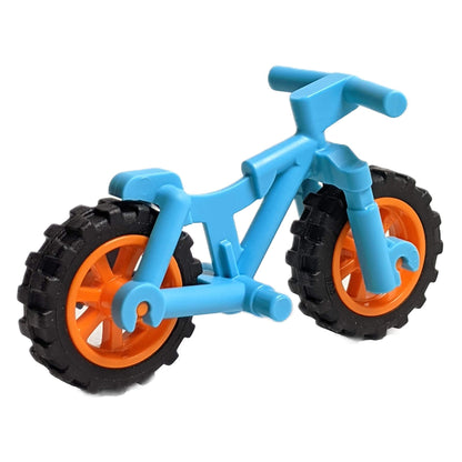 LEGO® Heavy Mountain Bike with orange wheels and black tires 36934c06 in medium azure
