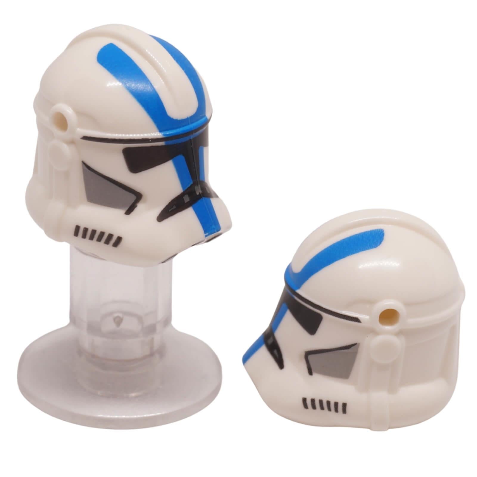 LEGO® Phase 2 Clone Trooper helmet with blue 501st Legion markings (11217pb15).