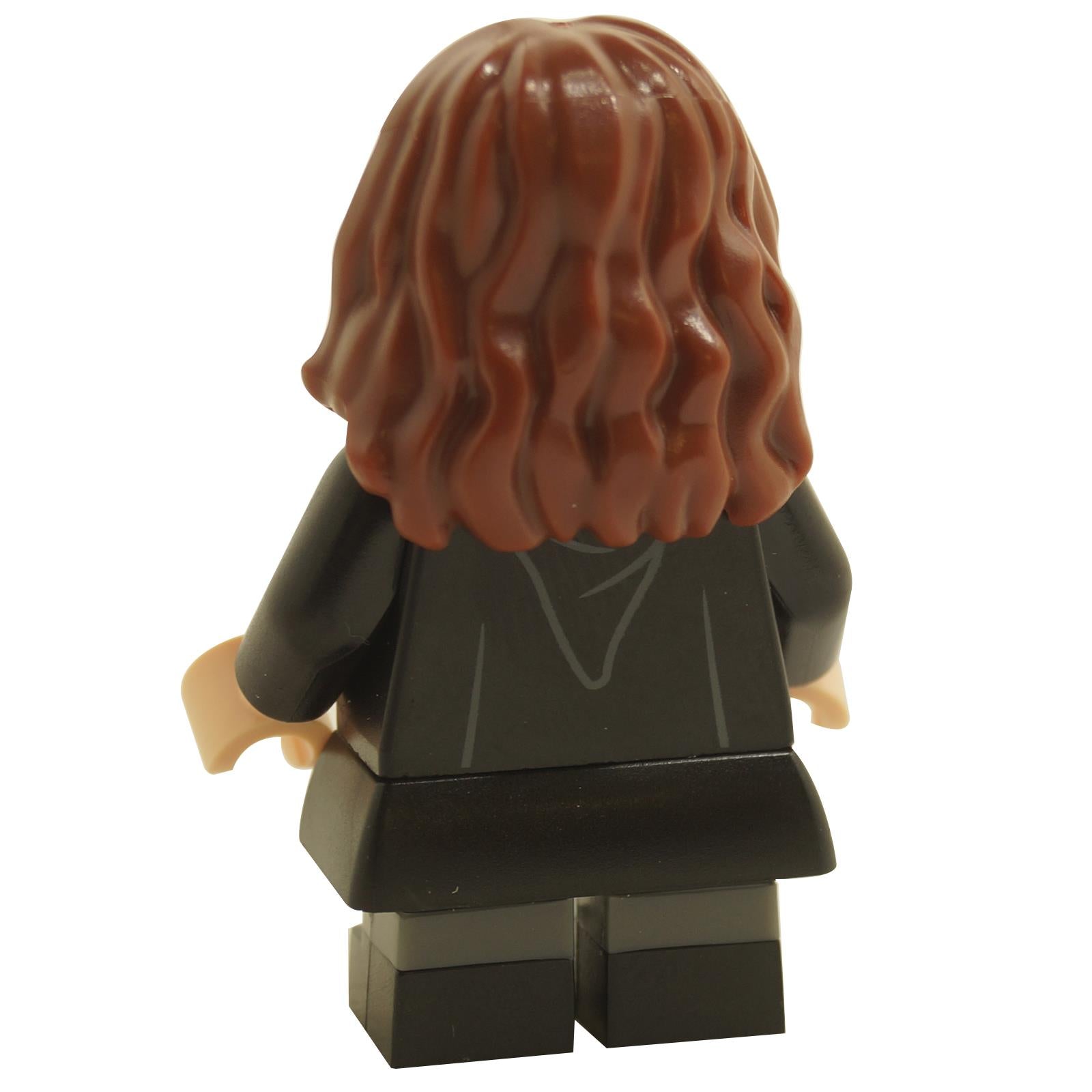 Back view of LEGO® Harry Potter Hermione Granger minifigure wearing a Hogwarts robe
