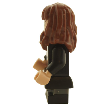 Side view of LEGO® Harry Potter Hermione Granger minifigure wearing a Hogwarts robe
