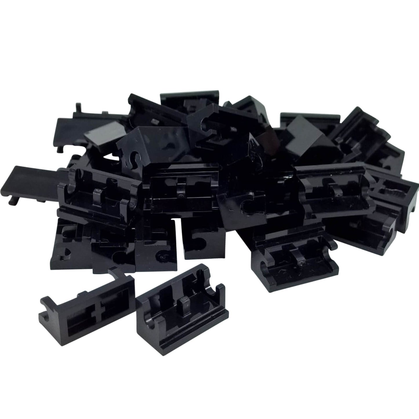 Black hinge brick 1 x 2 base part 3937 for articulated builds and movable structures