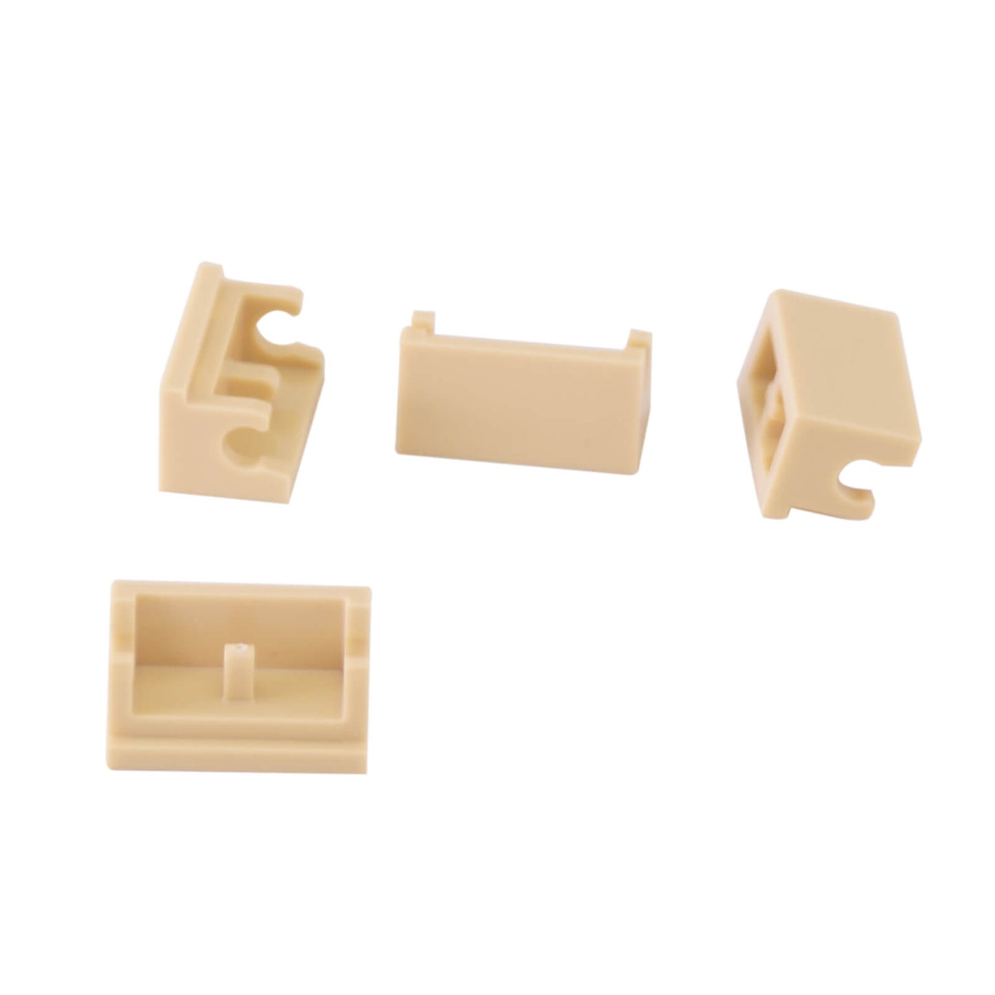 Tan hinge brick 1 x 2 base part 3937 for articulated builds and movable structures