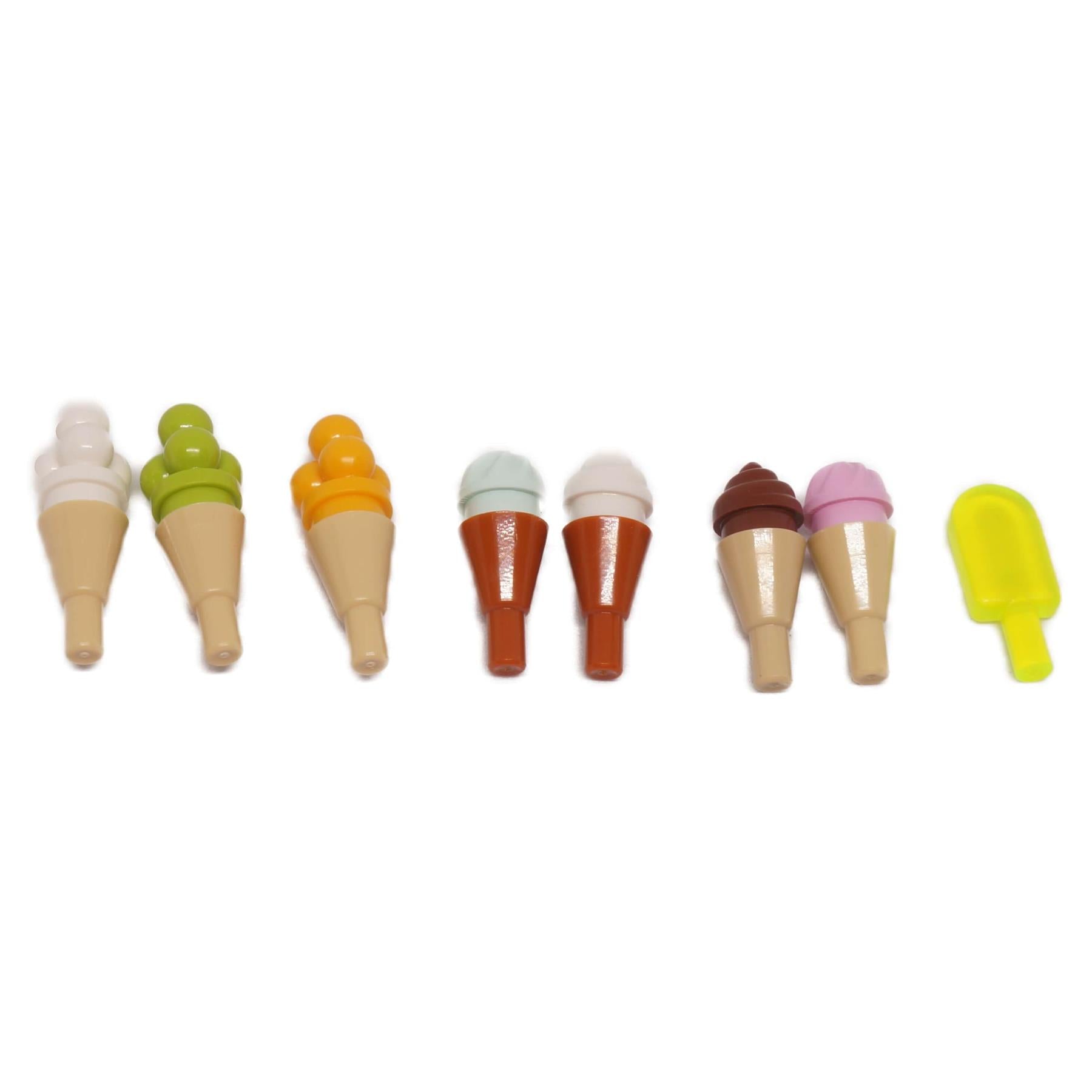 LEGO ice cream and frozen dessert accessory bundle with assorted treats