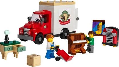 LEGO Icons Moving Truck 40586 – Brick-built vintage style moving van with furniture and packing accessories