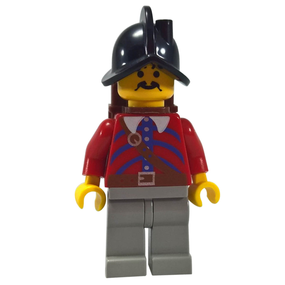 LEGO® Imperial Armada Soldier minifigure pi077 with red uniform black helmet backpack and grey legs