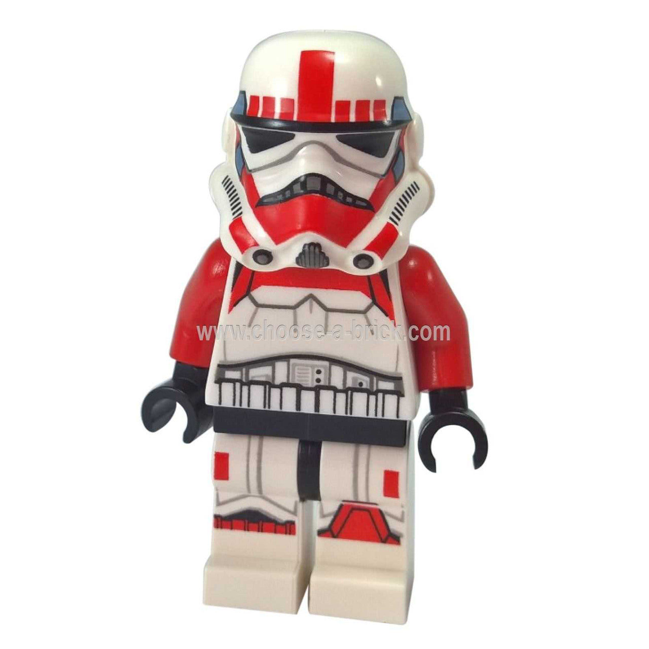 LEGO Imperial Shock Trooper sw0692 minifigure in red and white armor.