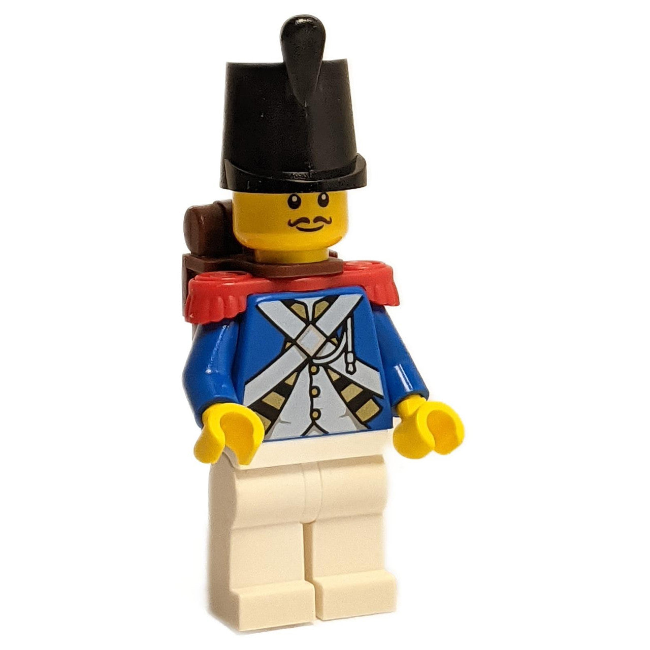 LEGO® Imperial Soldier minifigure pi193 with blue uniform black shako hat backpack and white legs